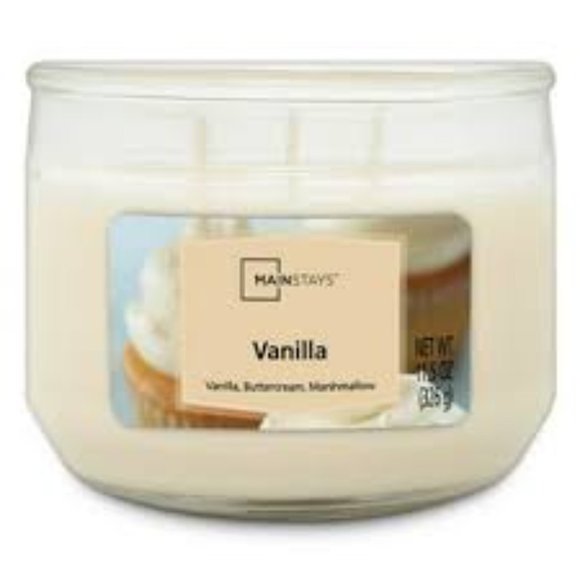 MAINSTAYS VANILLA 11.5 OZ SCENTED JAR - Picture 1 of 2